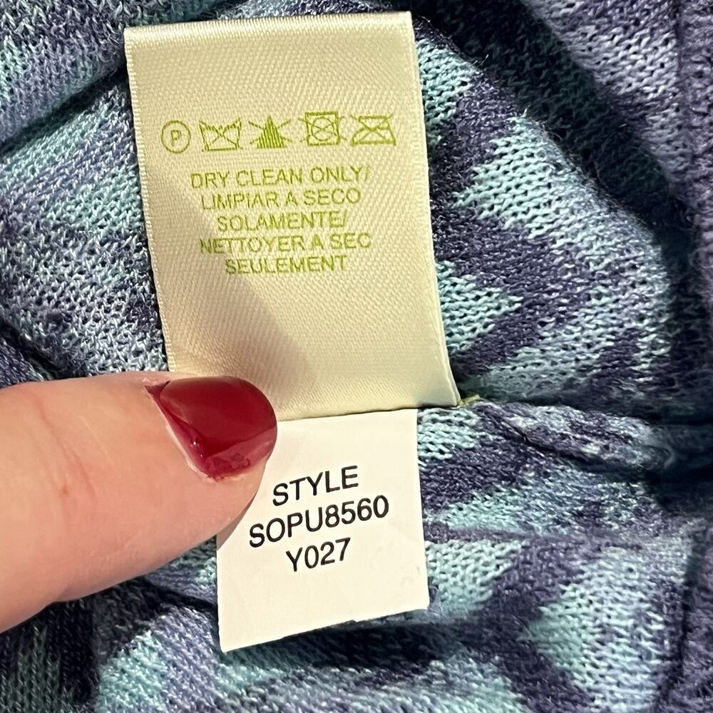 Sigrid Olsen Multi Color Silk Blend Zig Zag Knit … - image 7